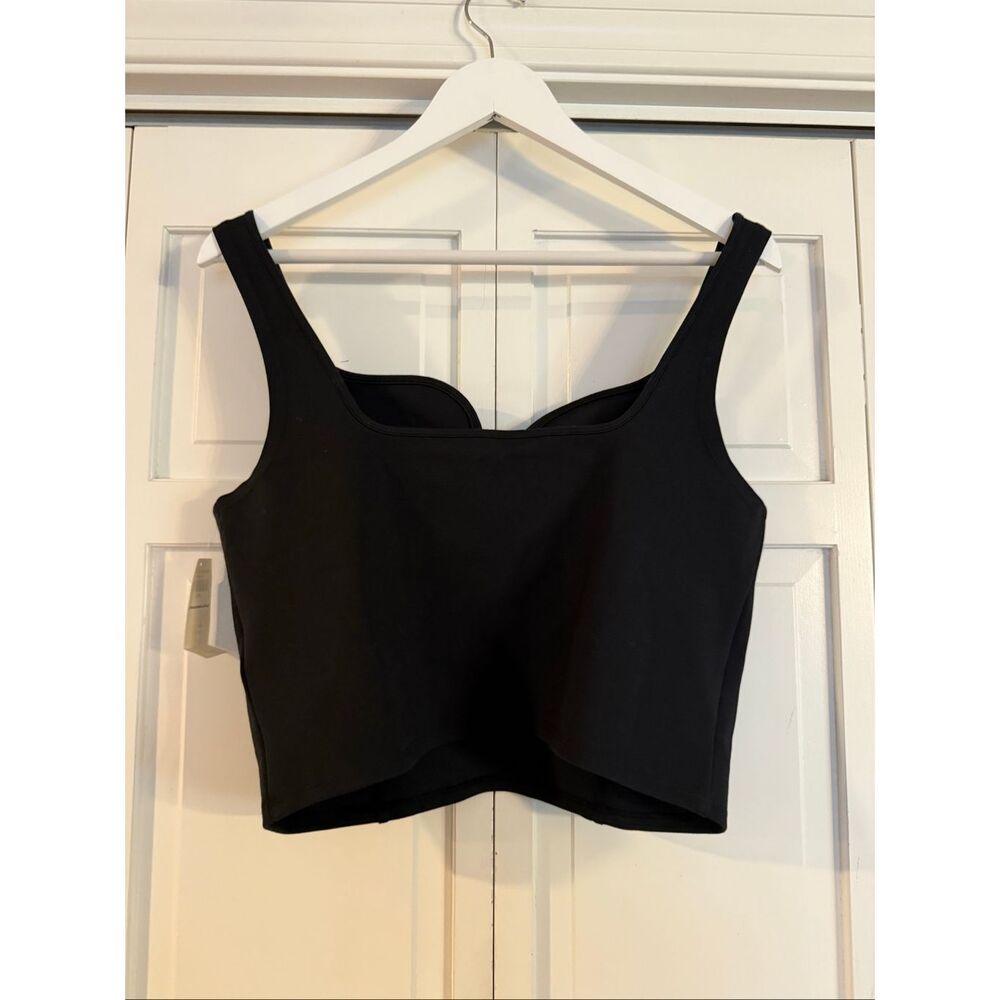 Abercrombie & Fitch NWOT black sweetheart cropped tank size large - Picture 6 of 10